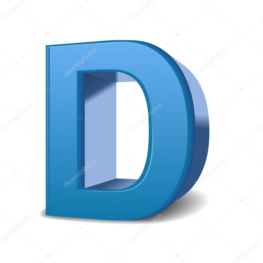 Depositphotos 121738486 Stock Illustration 3d Blue Letter D